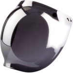Z1R Flip-Up 3-Snap Bubble Shield Chrome