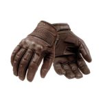 PANDO MOTO Onyx Brown  Leather Motorcycle Gloves