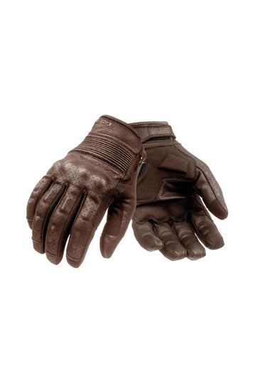 PANDO MOTO Onyx Brown  Leather Motorcycle Gloves